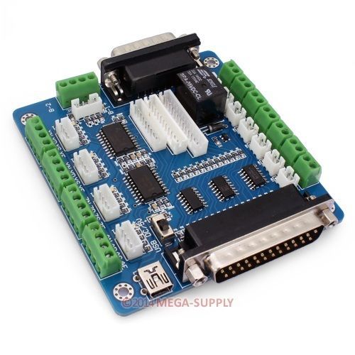 Upgrade Usb 5 Axis Cnc Breakout Board Interface Adapter For Stepper Motor Driver