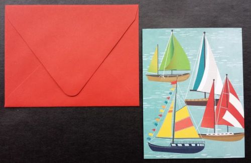 Paper Source Stationery - Sailboats A2 Note - 8 Notes/Envelopes
