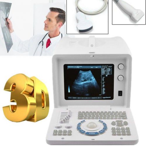 Digital portable ultrasound scanner b ultrasonic machine+convex &amp; linear 2 probe for sale