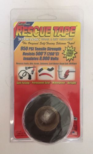 Silicone rescue tape black 950 psi 500 degree 8000 volts 1&#034; x 12&#034; x 20mil for sale