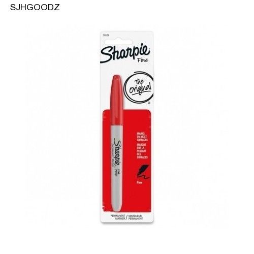 Sharpie Fine Point Red Ink Permanent Marker Office School Home Graiding Papers