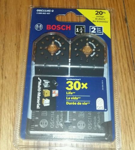 New bosch 2 pc pack 1-1/4&#034; carbide teeth cutting blades osc114c-2 free ship for sale