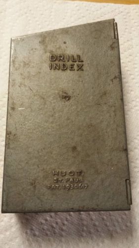 Huot Drill Index  1/16 - 1/2,  Vintage Free Shipping
