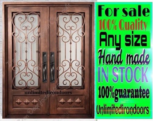 Wrought iron doorcopper prehung  inswing wrought iron for sale