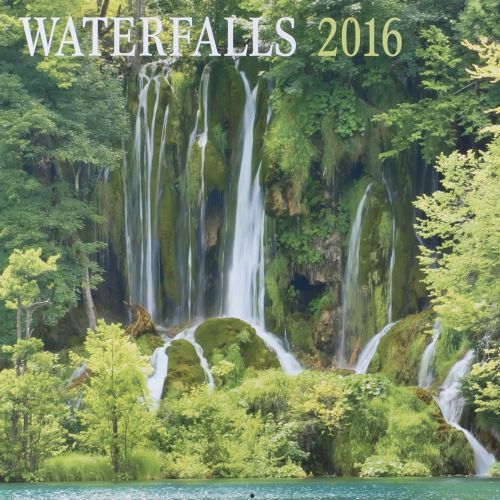 16-Month 2016 WATERFALLS Wall Calendar NEW Beautiful Scenic Nature Photography