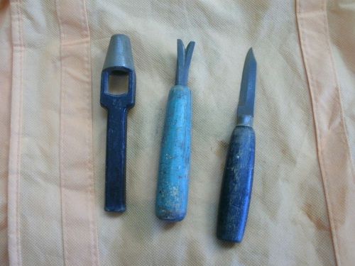 Vintage osborne 1/2&#034; punch and other tools,machinist,hand tools,wood handles for sale
