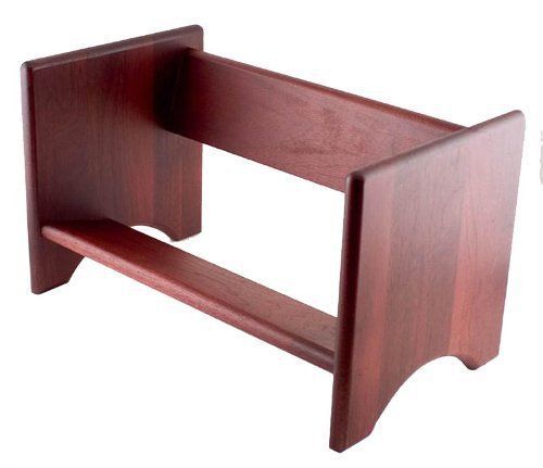 Advantus hardwood binder rack  16-inch capacity  17 x 10 x 10 inches  mahogany f for sale
