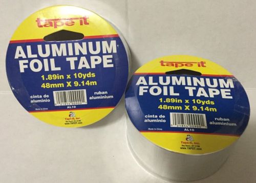 2 rolls 10 yards (9 meters) aluminum foil tape 1.89&#034; wide (48mm) emi heat shield for sale