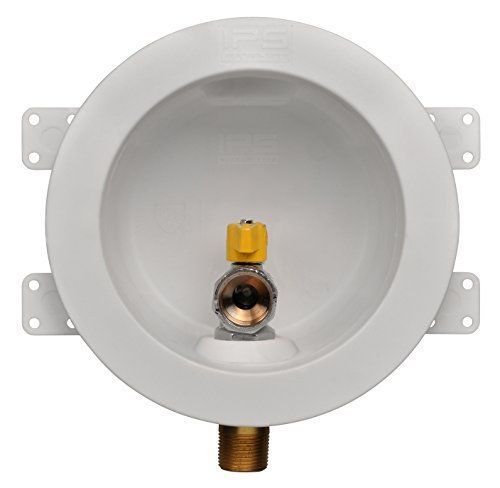 Water-Tite 87860 Round Gas Outlet Box with 1/2&#034; IPS Gas Valve  White