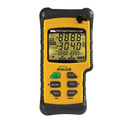 Uei dt304 digital thermometer, quad input, logging for sale