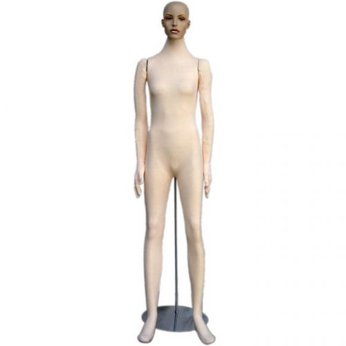 MN-404 Soft Flexible Bendable Female Body Mannequin Form w/ Realistic Head