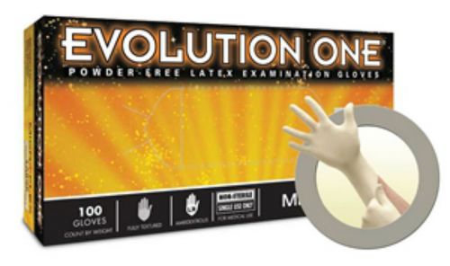 MICROFLEX EVOLUTION ONE POWDER-FREE LATEX GLOVES-10 BOXES OF 100 GLOVES EACH