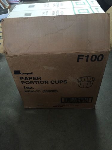 Genpak Paper Portion Cups 1 oz Jello Shots 6000 pcs Godets en papier F100 NIB