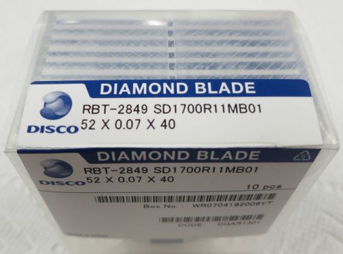 **BOX OF 10** Disco Diamond Dicing Blades RBT-2849 SD1700R11MB01 52 x 0.07 x 40