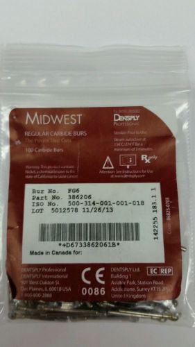 MIDWEST CARBIDE BURS FG 6 100 PCS