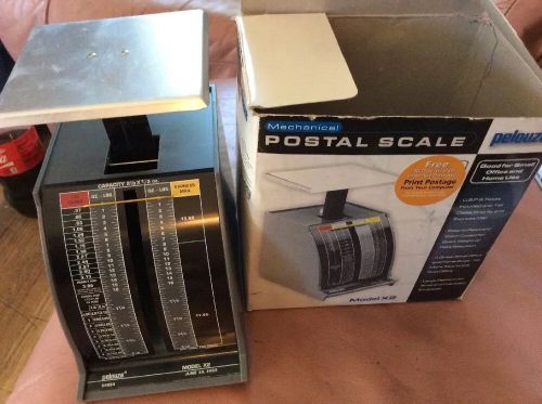 Pelouze Model X2 Mechanical Postal Scale 2lb Capacity w/ Jan 1995 postal rates