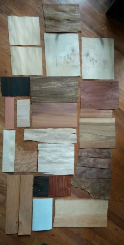 27 assorted wood veneer birdseye ebony walnut rosewood koa primavera assortment