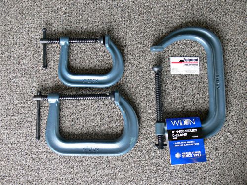 Wilton &#034;4400 series&#034; c-clamps set w/ black oxide spindles~ 4, 6, &amp; 8&#034; (3 clamps) for sale