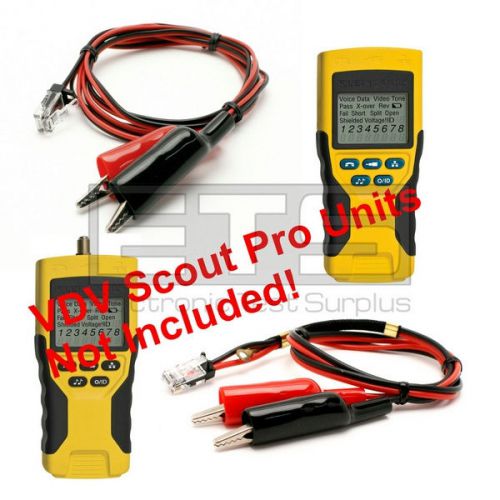 Klein Tools VDV Scout Pro Scout Pro 2 RJ11 Plug To 2ft &amp; 4ft Alligator Clip Sets