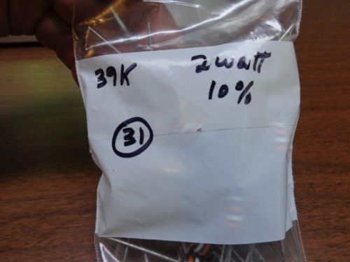 31pcs. 39K Ohm 2 Watt 10%  Carbon Comp resistors Vintage  NOS Ohmite Brand