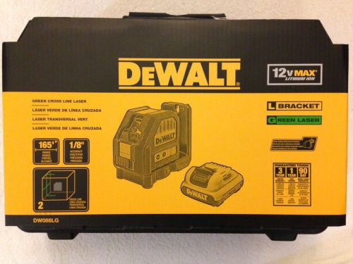 New 2015 dw088lg 12v 12 volt self levelling green cross 2 line laser new in box for sale