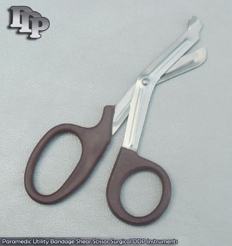 Paramedic Utility Bandage Shear Scissor7.25&#034;Maroon Handle DDP Instruments