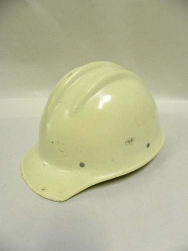 Vintage Ed Bullard White Hard Boiled Fiberglass Hard Hat