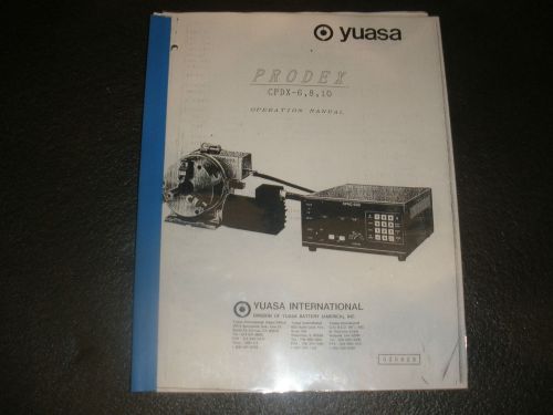 Yuasa Prodex CPDX-6,8,10 Indexer CNC Control Operation Manual