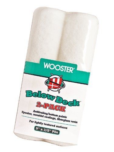 Wooster Brush MR531-9 Below Deck Roller Cover 2-Pack 3/8 Inch Pile, 9 Inch