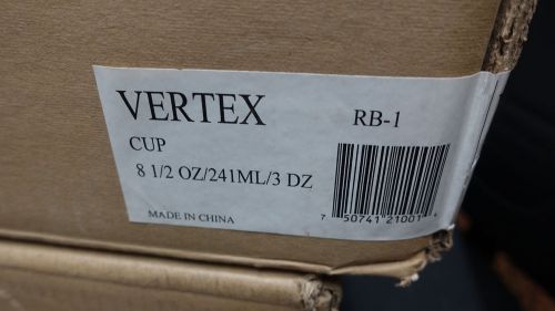 VERTEX RUBICON RB-1 RB-2 COFFEE CUP WITH SAUCERS CASE OF 36 NEW CLEARANCE PRICE!