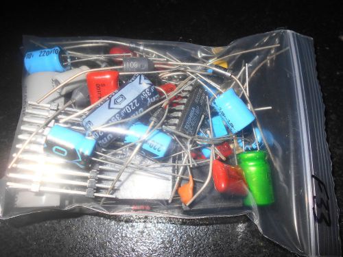Lot of mixed electronic component parts plug ic capacitor resistor grab bag f33 for sale