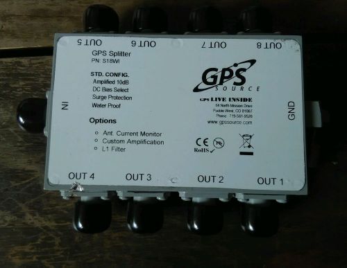 GPS SOURCE Live 1:8 Input 8-Way Active Splitter Signal Amp 10dB Water Proof