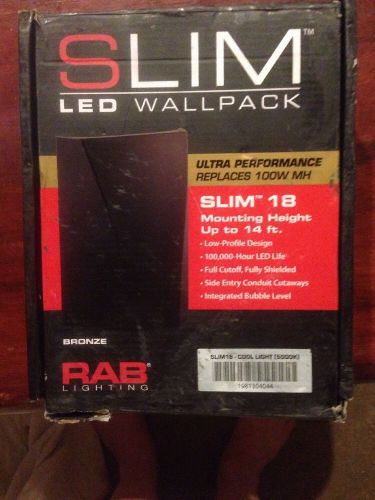 RAB Slim57 120-277v LED Bronze Wallpack