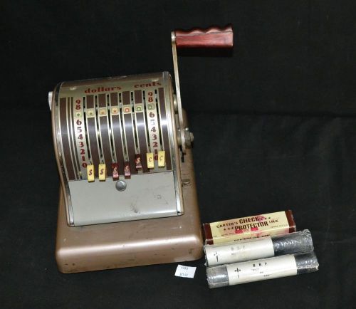 ThriftCHI ~ The Paymaster System Vintage Check Writer Machine w Carbon Rolls