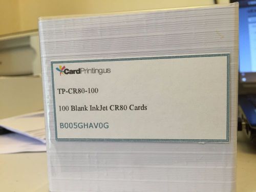 100 Blank Inkjet CR80 Cards