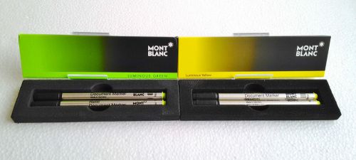 Montblanc Document Marker Refill - Green &amp; Yellow 2 Color set