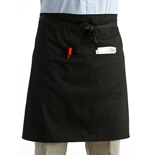 Pixnor Universal Unisex Women Men Kitchen Cooking Waist Apron Short Apron Waiter