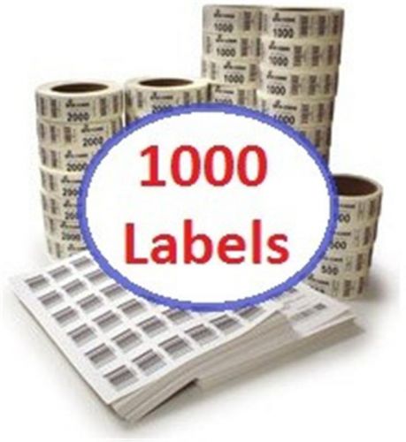 1000 Barcode Labels 1.5&#034; x 1&#034; UPC or Numeric + Description Text Line upc4u