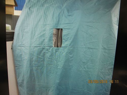 Surgical drape green abdominal  72” x 94” reusable 5” x 10” center opening new for sale