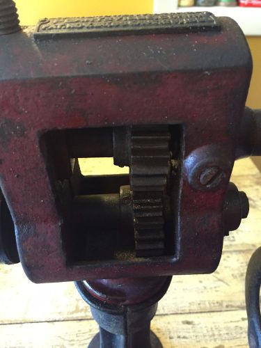 Antique peck stow wilcox metalworking tool,roller,crimper,bench clamp,1890 works for sale