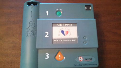 Laerdal aed defibrillator trainer cpr manikin ems emt rn pads shock training for sale