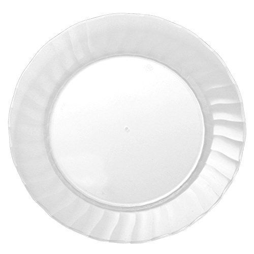Classicware Rigid Plastic Round Plate, 6-Inch, Clear (180-Count)