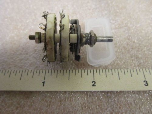 111SD, used 4P3T Rotary Switch, 3 or 5 position, 1/8&#034; shaft, 1/4&#034; mount bushing