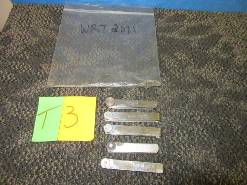 5 STARRETT FEELER GAUGE PRODUCTS ENGINEERING MADE IN USA MACHINING USED