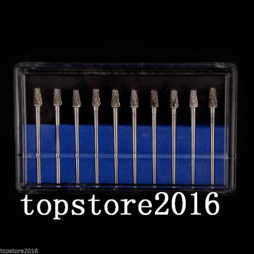 10pcs Dental Lab Polisher Drills Assorted Tungsten Steel Carbide Burs LF04 2.35M