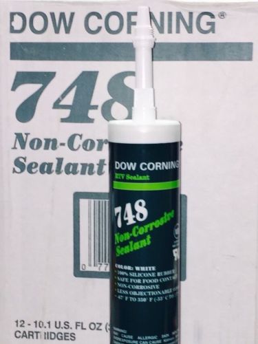 12 NEW Dow Corning 748 Non Corrosive Sealant 10.1fl oz 100% Silicon Rubber 1 Box