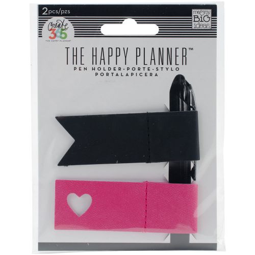 &#034;Create 365 Happy Planner Pen Holder 2/Pkg-Pink &amp; Black, Set Of 2&#034;