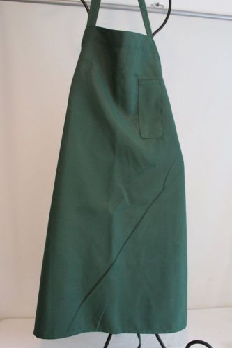 New Chef Long Bib Apron Green w Pen Pocket Commercial Restaurant