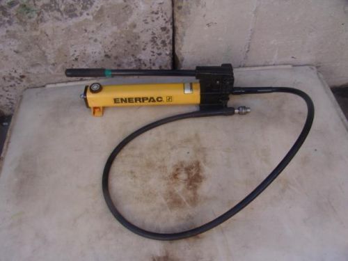 ENERPAC P-391 HYDRAULIC HAND PUMP SINGLE SPEED WITH HOSE #1 &lt;---- L@@K