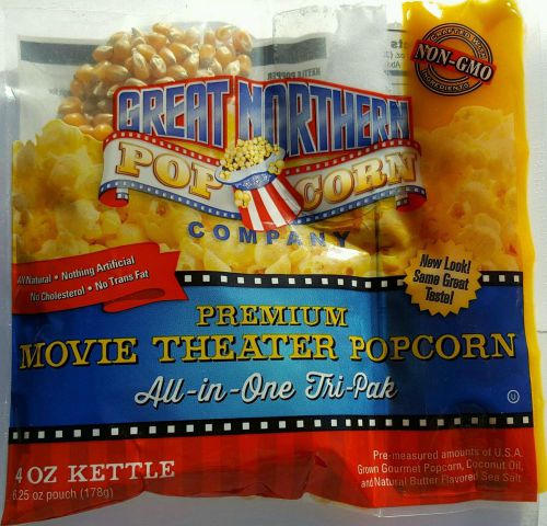 2 Samples 4 oz Kettle Popcorn ALL in 1 Portion Packets Movie Theater Machine